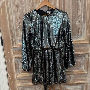 TCEC Black Sequin Mini Dress